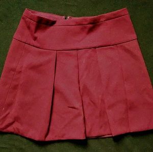 J.CREW Maroon Pleated Skirt
